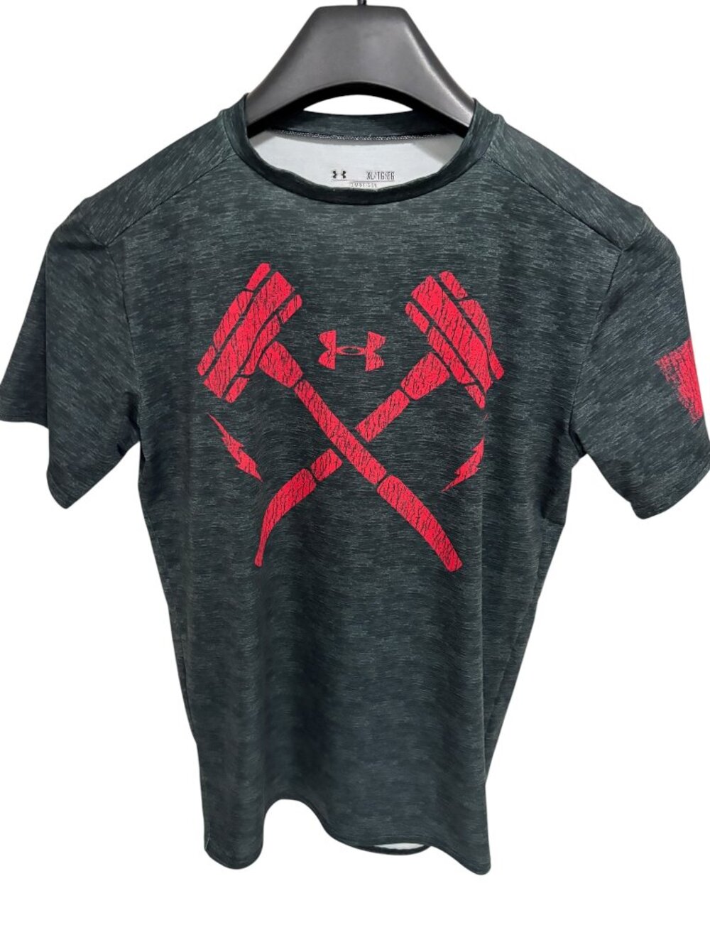 Under Armour Heatgear Compression Short Sleeve Shirt Men’s XL Black Graphic